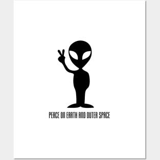 Peace on earth and outer space - align peace sign design Posters and Art